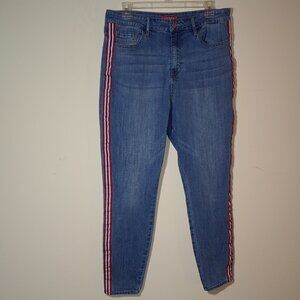 Guess Side Stripes High Rise Jeans Blue Size 32